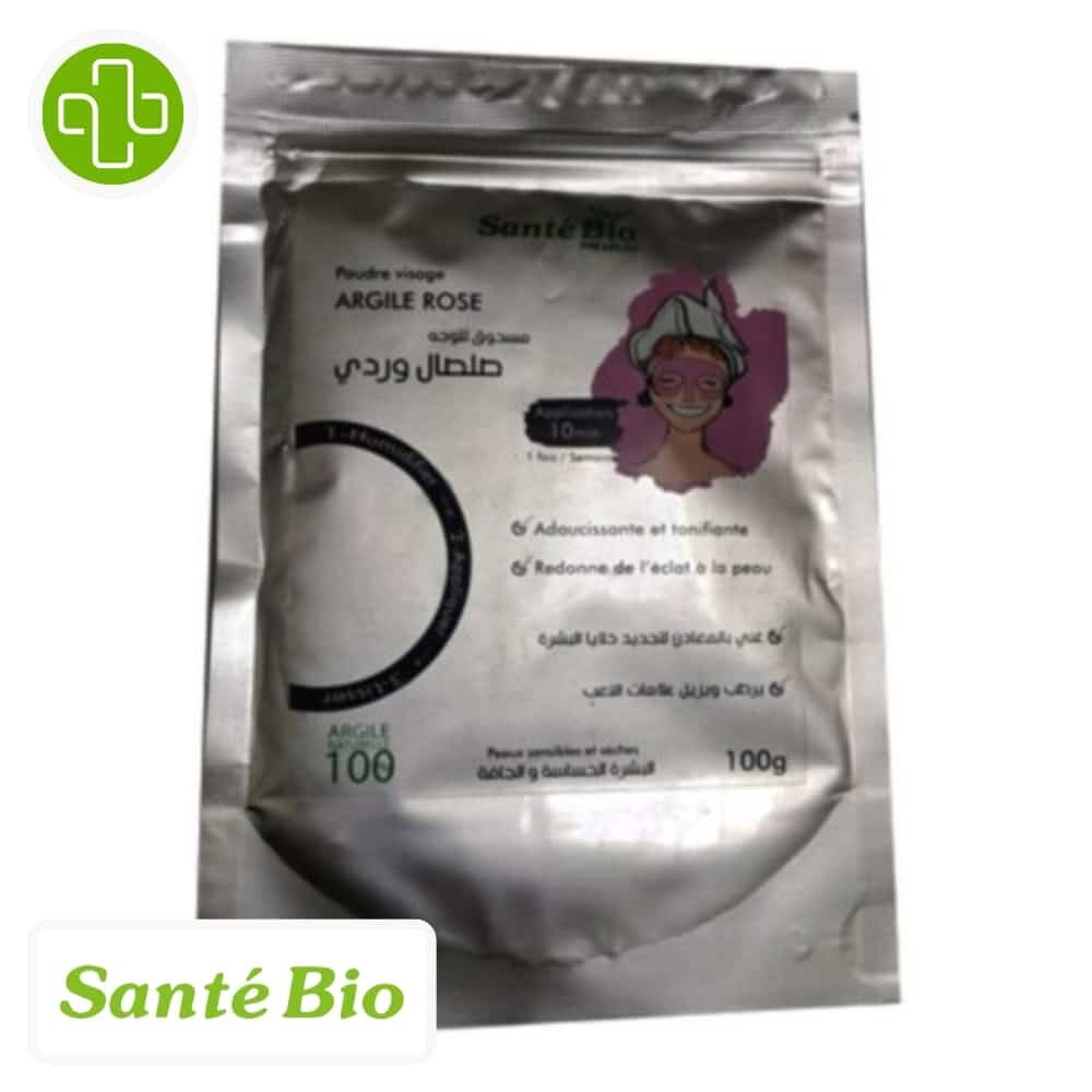 Sante Bio Premium Poudre Visage Argile Rose Tonifiante 100g