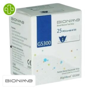 Bionime Bandelettes De Test De Glycemie Rightest Gs300 25u