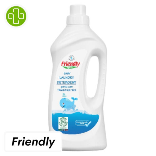 Friendly Liquide Lessive Nettoyant Vêtements Bébés sans Parfum - 1L