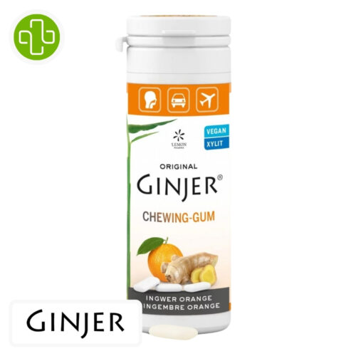 Lemon Pharma Ginjer Chewing-Gum Goût Gingembre et Orange - 30g