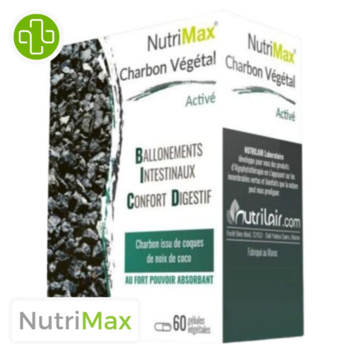 Nutrilair Nutrimax Charbon Végétal Activé - 60 Gélules