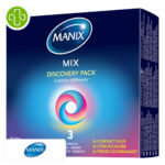 Manix Mix Préservatifs Discovery Pack (Contact Plus + Xtra Pleasure + Fraise Gourmande) – 3u