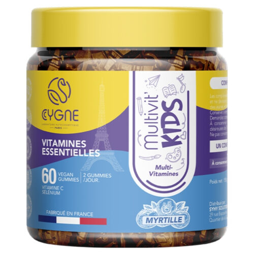 CygneLab Multivit Kids Multi-Vitamines Essentielles Myrtilles - 60 Gummies