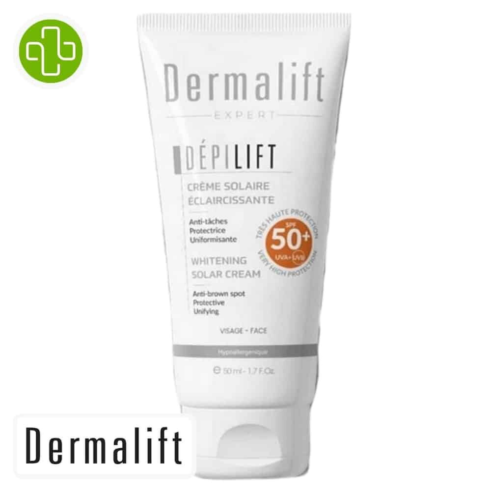 Dermalift Depilift Creme Solaire Eclaircissante Anti Taches Spf50 50ml
