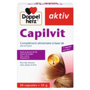Doppel Herz Aktiv Capilvit Cheveux Sains Beaux Et Fort 30 Capsules