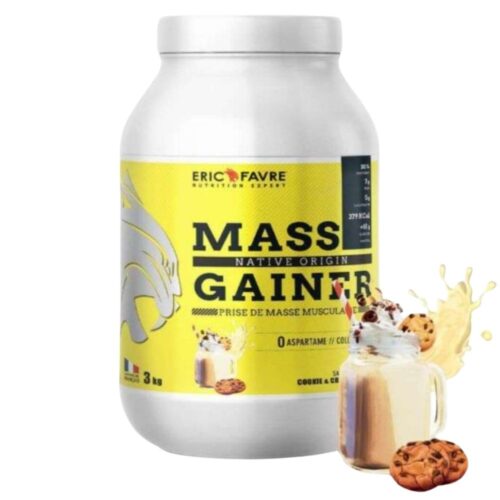 Eric Favre Lean Native Origin Gainer Goût Cookie et Crème Prise de Masse - 3kg
