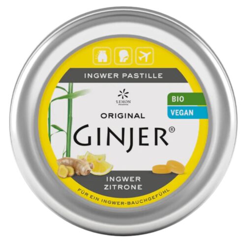 Lemon Pharma Ginjer Pastilles Goût Gingembre et Citron - 40g