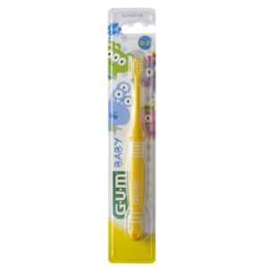 Gum Baby Brosse A Dents 0 2ans Jaune