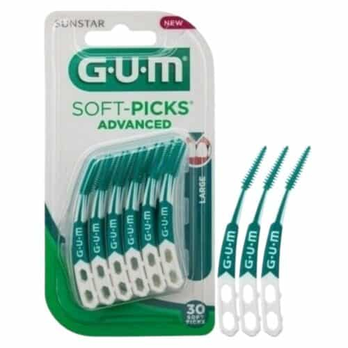 Brossettes Interdentaires GUM Soft Picks Advanced Taille L - Lot De 30 - Neuf