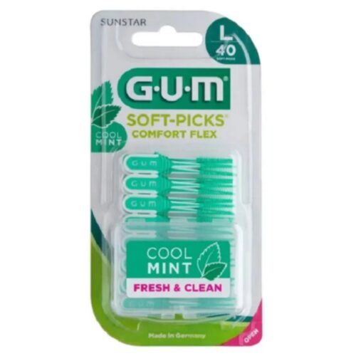 GUM Soft Picks Comfort Flex Mentholé Brossettes Interdentaires L – 40u
