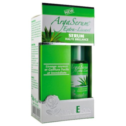 NaturEsoin ArgaSérum Extra-Lissant à l'Huile d'Aloés Lissage Soyeux et Coiffure Facile - 50ml