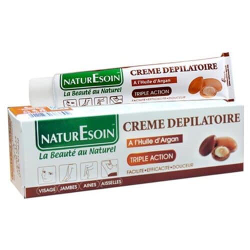 NaturEsoin Crème Dépilatoire à l'Huile d'Argan Triple Action - 50ml