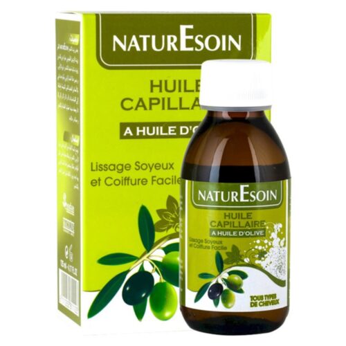 NaturEsoin Huile Capillaire à l'Huile d'Olive Lissage Soyeux et Coiffure Facile - 125ml