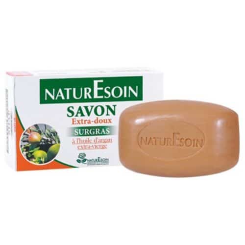 NaturEsoin Savon Extra-Doux Surgras à l'Huile d'Argan Extra-Vierge - 80g