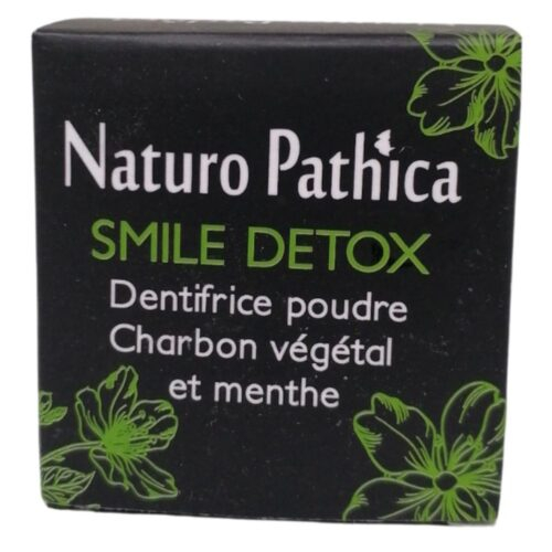 Naturo Pathica Smile Detox Dentifrice Poudre au Charbon Végétal et Menthe - 50ml