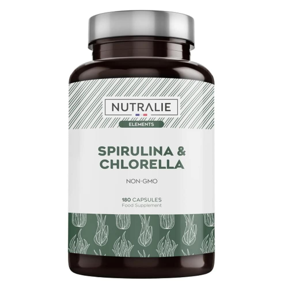 Nutralie Spiruline Et Chlorella Non Ogm 180 Gelules