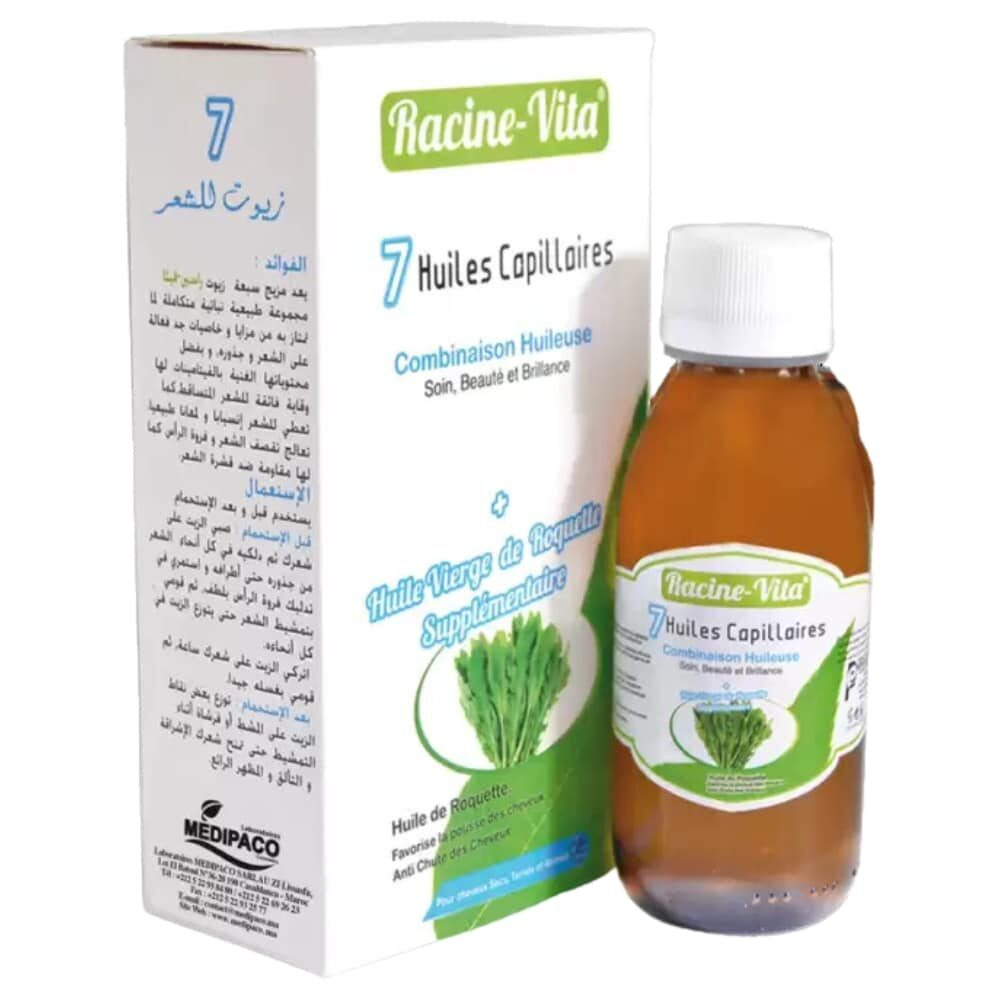 Racine Vita Combinaison Huileuse De 7 Huiles Capillaires Soin Beaute Et Brillance 125ml