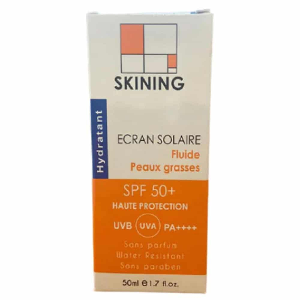 Skining Ecran Solaire Fluide Invisible Hydratant Peau Grasse Spf50 50ml