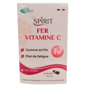 Spirit Pharma Fer Et Vitamine C Etat De Fatigue 30 Gelules