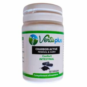 Vertuplus Charbon Active Fenouil Et Carvi Confort Intestinal 30 Gelules
