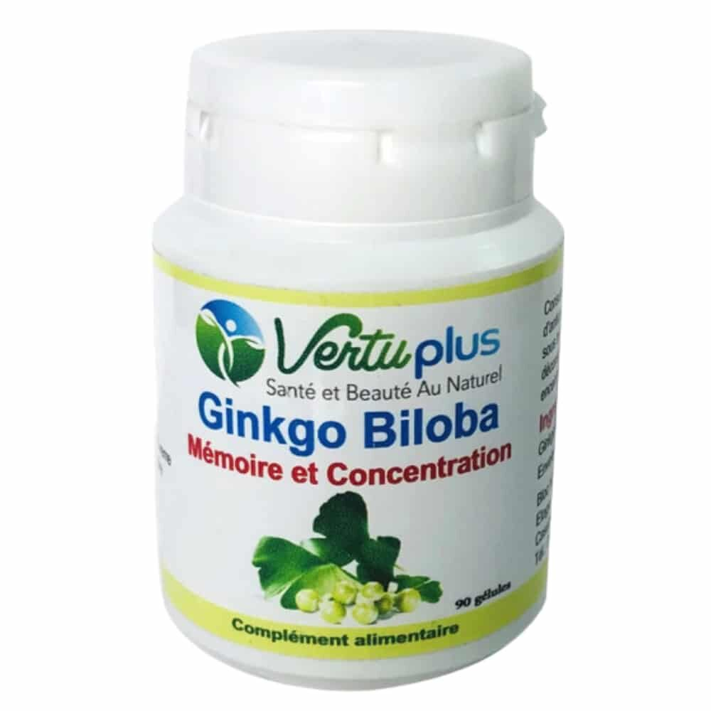 Vertuplus Ginkgo Biloba Memoire Et Concentration 90 Gelules