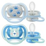 Avent Sucette Ultra Air 6-18Mois - Ours et Pâtes d'Ours - SCF085/06 - 2u