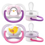 Avent Sucette Ultra Air Animals 0-6Mois - Pingouin et Poussin - SCF080/06 - 2u