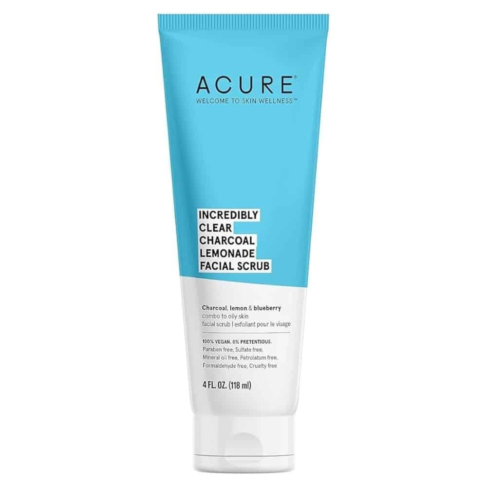Acure Incredibly Clear Charcoal Lemonade Facial Scrub Gommage 118ml