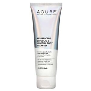 Acure Resurfacing Glycoliq Et Unicorn Root Cleanser Nettoyant Resurfacant 118ml