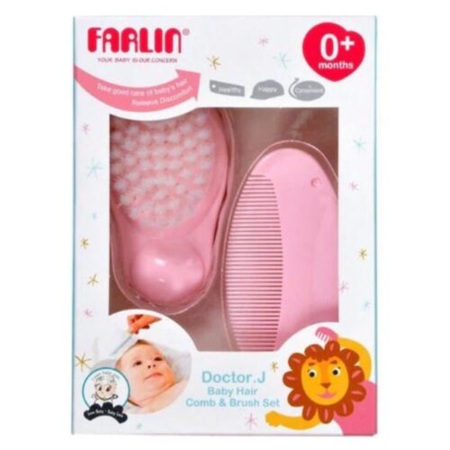 Farlin Brosse et Peigne Rose 0Mois+ - (BF150A) - 1u