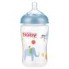 Nuby Biberon Poly Large 3Mois+ - Eléphant et Zèbre - 360ml (ID1194) - 1u