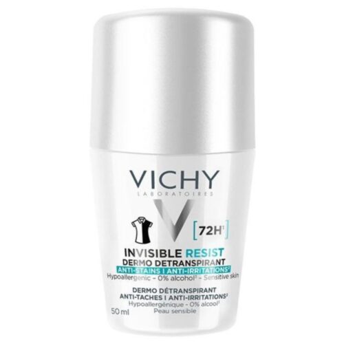Vichy Déodorant Roll-On Invisible Resist Dermo-Détranspirant Anti-Taches Anti-Irritations 72h – 50ml