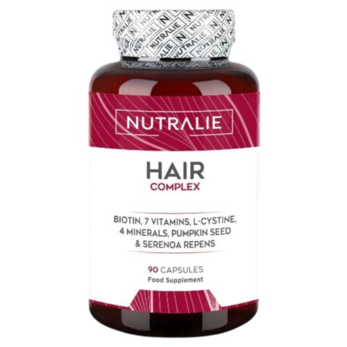 Nutralie Hair Complexe Biotine, 7 Vitamines et 4 Minéraux - 90 Capsules