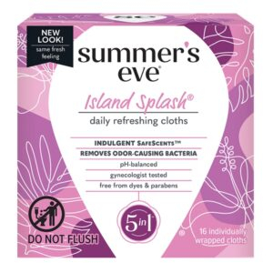 Summer Eve Island Splash Daily Refreshing Cloths Intimate 16u