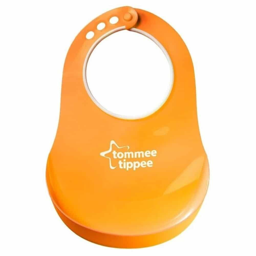 Tommee Tippee Bavoir Avec Fermoir Reglable Orange 1u