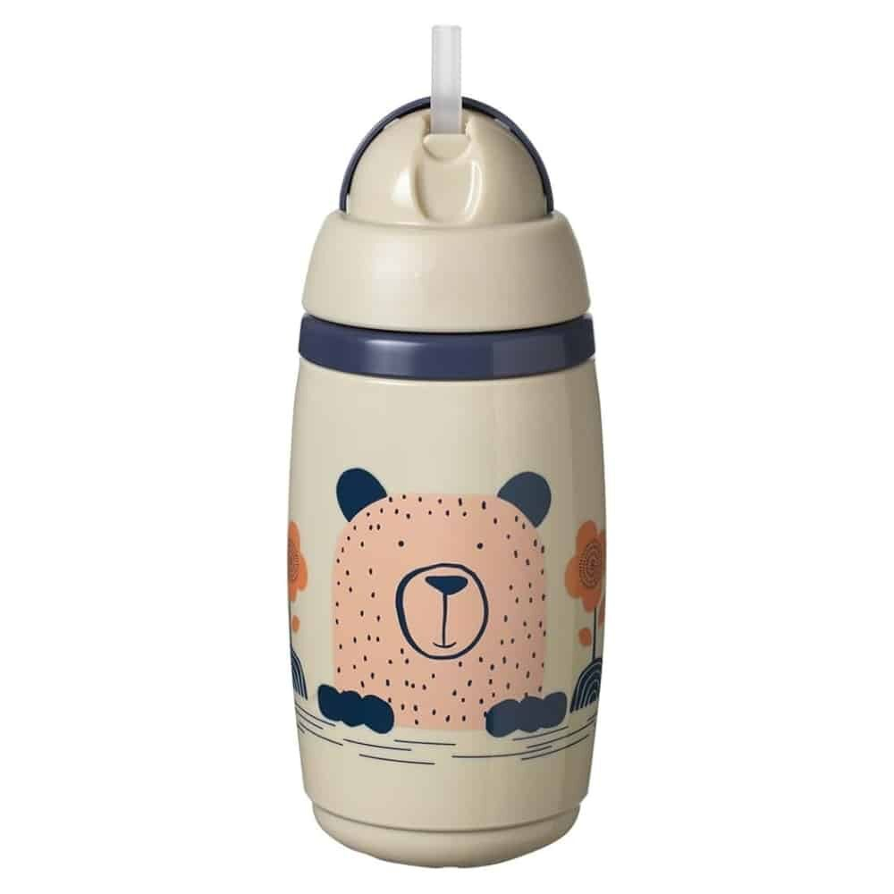 Tommee Tippee Tasse Isotherme A Paille Anti Fuites Gris 266ml 1u