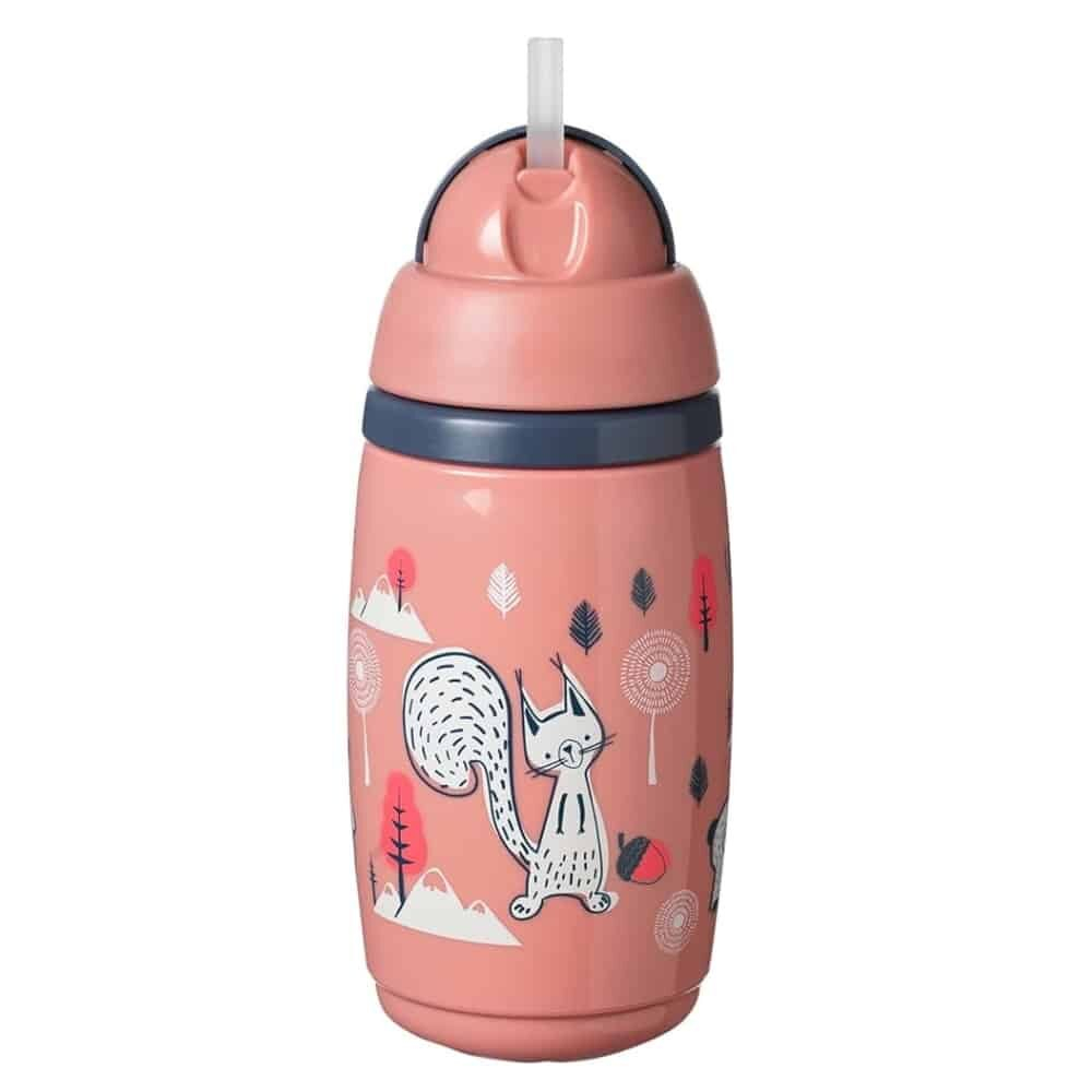 Tommee Tippee Tasse Isotherme A Paille Anti Fuites Rose 266ml 1u