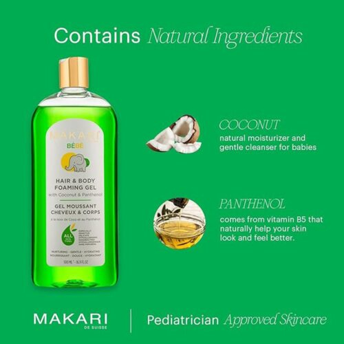 Makari Bebe Gel Moussant Cheveux Et Corps 500ml 2
