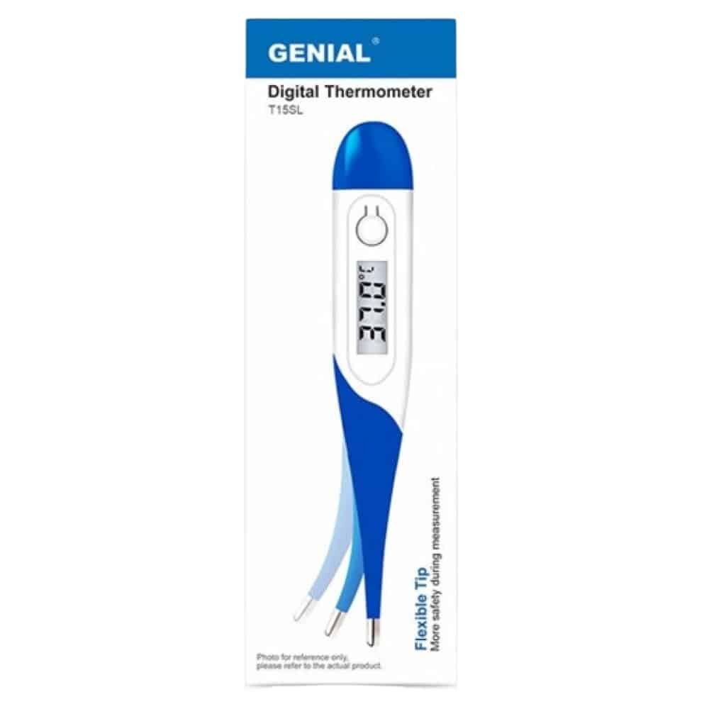 Genial Thermometre Digital Pointe Flexible T15sl Bleu 1u