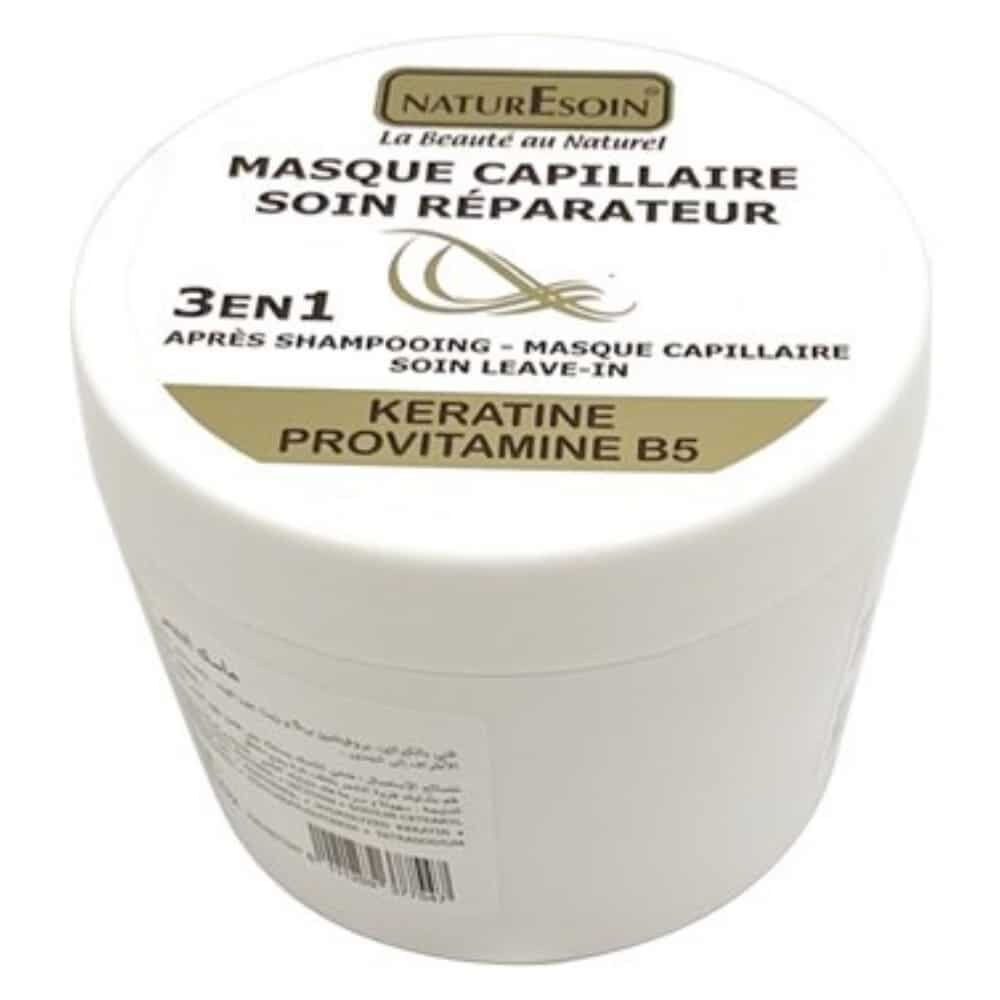 Naturesoin Masque Capilaire Soin Reparateur 3en1 Keratine Provitamine B5 250ml
