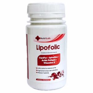 Nutrilab Lipofolic Fer Spiruline Acide Folique Et Vitamine C 30 Gelules