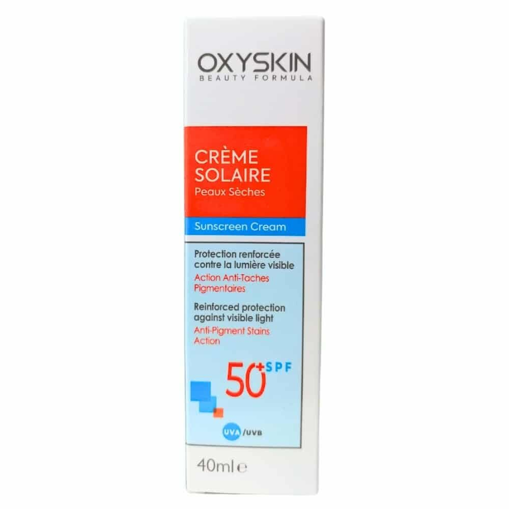 Oxyskin Creme Solaire Action Anti Taches Peau Seche Spf50 40ml