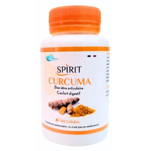 Spirit Pharma Curcuma Bien-Être Articulaire et Confort Digestif - 60 Gélules