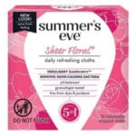 Summer’s Eve Sheer Floral Lingettes Nettoyantes Florales 5en1 - 16u