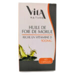 Vita Nature Huile de Foie de Morue Riche en Vitamine D 500mg - 60 Capsules