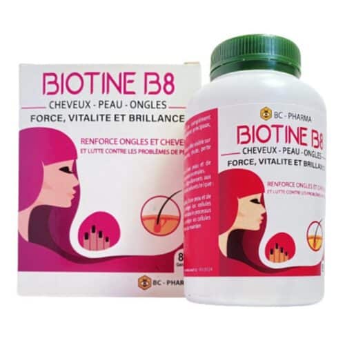 BC-Pharma Biotine B8 Cheveux, Peau et Ongles Fortifiante - 80 Gélules