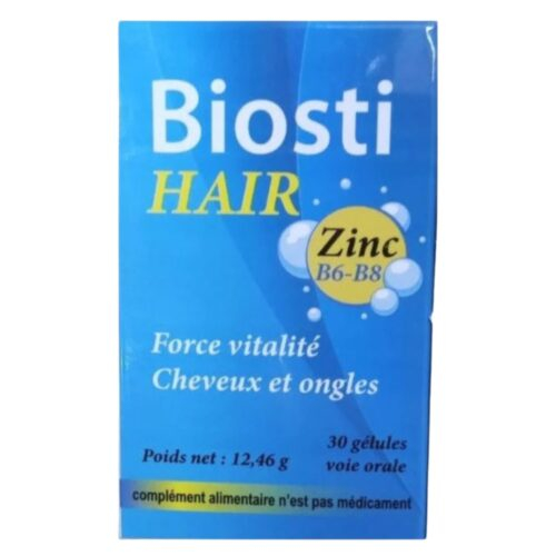 BiostiHair Zinc B6-B8 Cheveux et Ongles - 30 Gélules