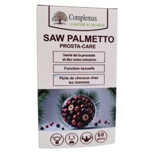 Complemax Saw Palmetto Prosta Care Prostate Fonction Sexuelle Et Perte De Cheveux Hommes 60 Gelules