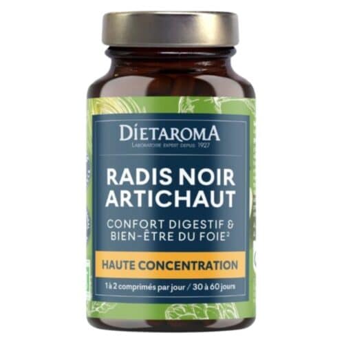 Dietaroma Radis Noir Artichaut Confort Digestif et Bien-Être du Foie - 60 Comprimés