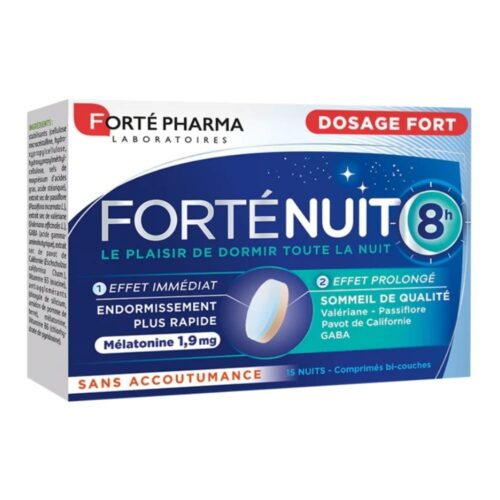 Forte Pharma Fortenuit 8h Dosage Fort Effet Prolonge Melatonine Endormissement Plus Rapide 19mg 15 Comprimes